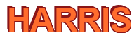 Rendering "HARRIS" using Arial Bold