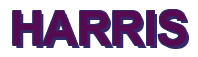 Rendering "HARRIS" using Arial Bold