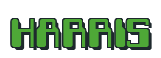 Rendering "HARRIS" using Computer Font