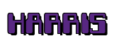 Rendering "HARRIS" using Computer Font