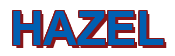 Rendering "HAZEL" using Arial Bold