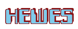 Rendering "HEWES" using Computer Font