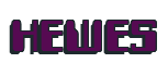 Rendering "HEWES" using Computer Font