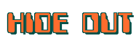 Rendering "HIDE OUT" using Computer Font