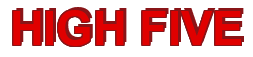 Rendering "HIGH FIVE" using Arial Bold