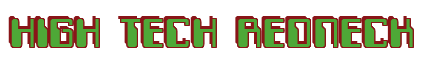 Rendering "HIGH TECH REDNECK" using Computer Font