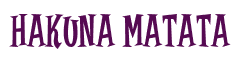 Rendering "Hakuna Matata" using Cooper Latin