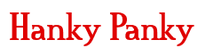 Rendering "Hanky Panky" using Credit River