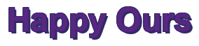 Rendering "Happy Ours" using Arial Bold