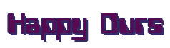 Rendering "Happy Ours" using Computer Font