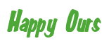 Rendering "Happy Ours" using Big Nib