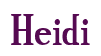 Rendering "Heidi" using Credit River