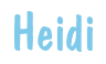 Rendering "Heidi" using Dom Casual