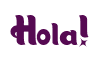 Rendering "Hola!" using Candy Store