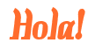 Rendering "Hola!" using Color Bar