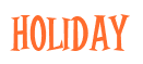 Rendering "Holiday" using Cooper Latin