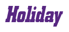 Rendering "Holiday" using Boroughs