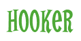 Rendering "Hooker" using Cooper Latin