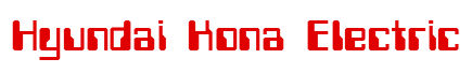 Rendering "Hyundai Kona Electric" using Computer Font