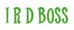 Rendering "I R D BOSS" using Cooper Latin