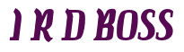 Rendering "I R D BOSS" using Color Bar