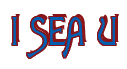 Rendering "I SEA U" using Agatha