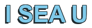 Rendering "I SEA U" using Arial Bold