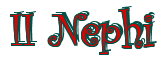 Rendering "II Nephi" using Curlz
