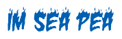 Rendering "IM SEA PEA" using Charred BBQ