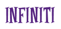 Rendering "INFINITI" using Cooper Latin