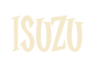 Rendering "ISUZU" using Cooper Latin