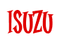 Rendering "ISUZU" using Cooper Latin