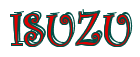 Rendering "ISUZU" using Curlz