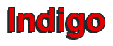 Rendering "Indigo" using Arial Bold