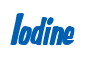 Rendering "Iodine" using Big Nib
