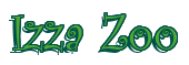 Rendering "Izza Zoo" using Curlz