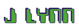 Rendering "J LYNN" using Computer Font