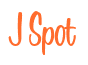 Rendering "J Spot" using Bean Sprout