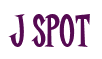 Rendering "J Spot" using Cooper Latin