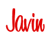 Rendering "Javin" using Bean Sprout