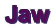 Rendering "Jaw" using Arial Bold