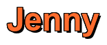 Rendering "Jenny" using Arial Bold