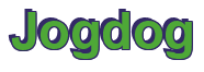 Rendering "Jogdog" using Arial Bold