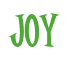 Rendering "Joy" using Cooper Latin