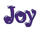 Rendering "Joy" using Curlz
