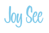 Rendering "Joy See" using Bean Sprout