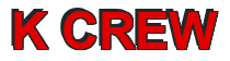 Rendering "K CREW" using Arial Bold