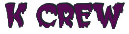Rendering "K CREW" using Creeper