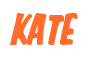 Rendering "KATE" using Big Nib