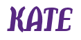 Rendering "KATE" using Color Bar